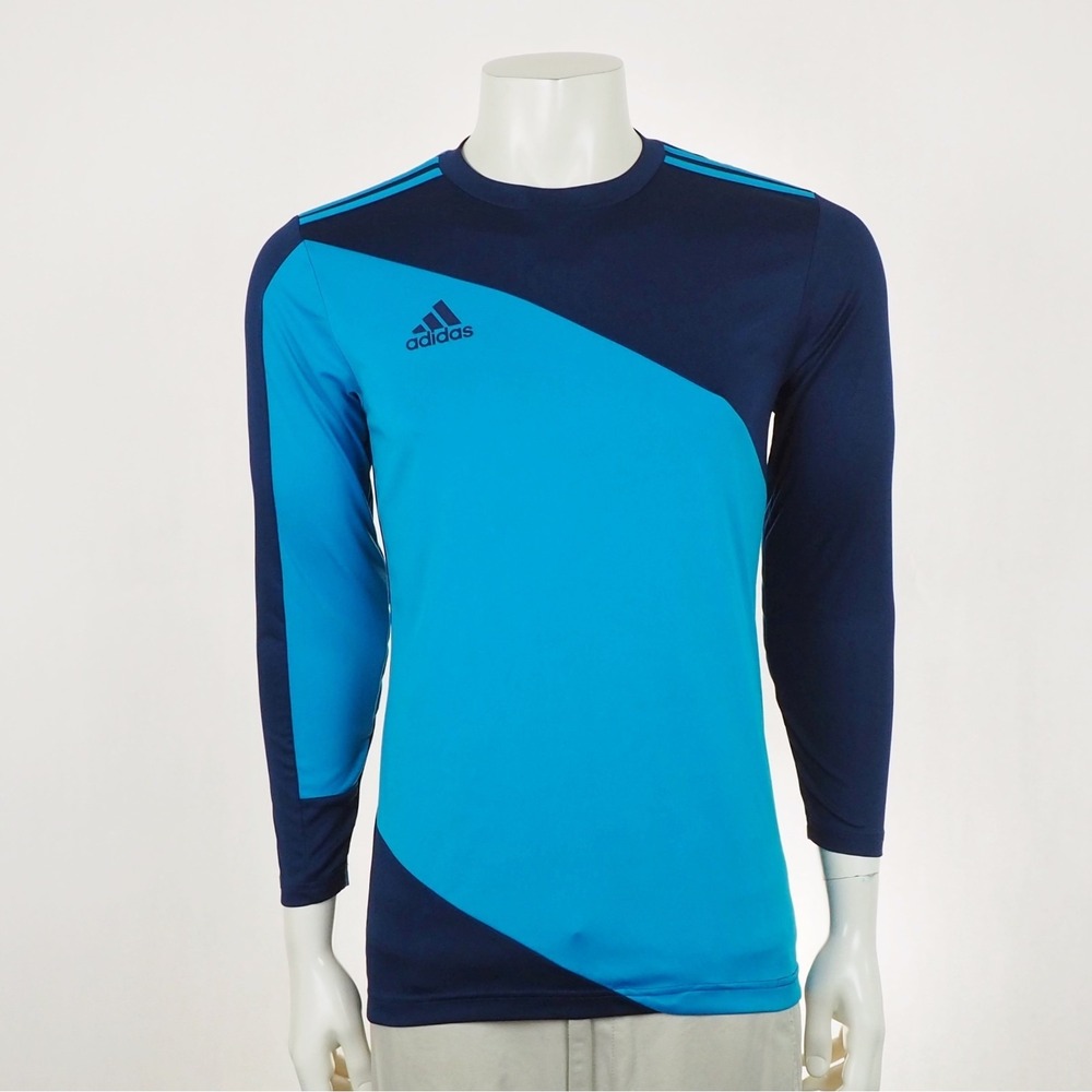 Adidas Squadra 21 Soccer Goalkeeper Jersey Shirt Mens Small Blue Goalie Padded